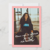 トロピカルパ葉ームパーティースウィート16誕生日 招待状 (裏面)