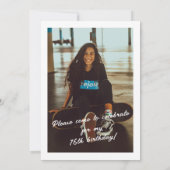 トロピカルパ葉ームパーティースウィート16誕生日 招待状 (裏面)