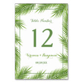 トロピカルパ葉ームビーチ結婚式テーブル番号 テーブルナンバー (裏面)