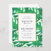 トロピカルパ葉ームビーチ結婚式保存日 案内ポストカード (正面/裏面)