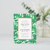 トロピカルパ葉ームビーチ結婚式保存日 案内ポストカード (スタンド正面)