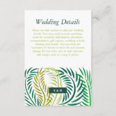 トロピカルパ葉ームビーチ結婚式詳細 エンクロージャーカード (正面)