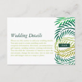 トロピカルパ葉ームビーチ結婚式詳細 エンクロージャーカード (正面)