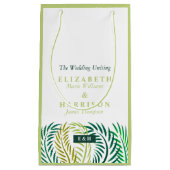 トロピカルパ葉ームビーチ結婚式 スモールペーパーバッグ (正面)