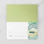 トロピカルパ葉ームビーチ結婚式 プレイスカード (外部開封)