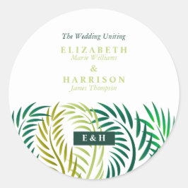 トロピカルパ葉ームビーチ結婚式 ラウンドシール