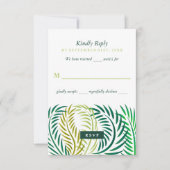 トロピカルパ葉ームビーチ結婚式 出欠カード (正面)