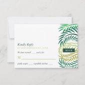 トロピカルパ葉ームビーチ結婚式 出欠カード (正面)