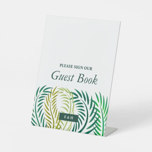 トロピカルパ葉ームビーチ結婚式 台座サイン (正面)