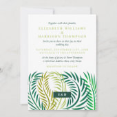 トロピカルパ葉ームビーチ結婚式 招待状 (正面)