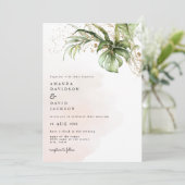 トロピカルパ葉ームビーチ金ゴールド結婚ズ 招待状 (スタンド正面)