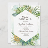 トロピカルパ葉ームブライダルシャワー 招待状 (正面)