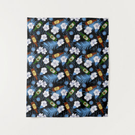 トロピカルパ葉ームボトルビーチバー タペストリー