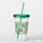 トロピカルパ葉ームモノグラムカスタム アクリルタンブラー (裏面)