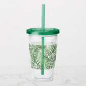 トロピカルパ葉ームモノグラムカスタム アクリルタンブラー (右)