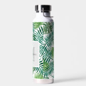 トロピカルパ葉ームモノグラム名 ウォーターボトル (左面)
