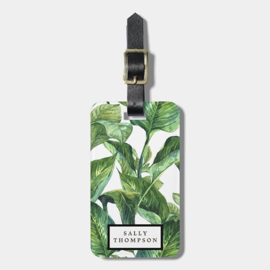 トロピカルパ葉ームラゲッジタグラベル ラゲッジタグ (正面縦)