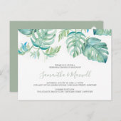 トロピカルパ葉ームリハーサルディナー招待状 ポストカード (正面/裏面)