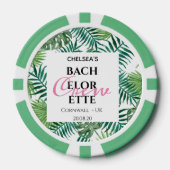 トロピカルパ葉ームリーフバチェロレッテ ポーカーチップ (正面)