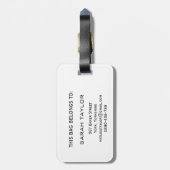 トロピカルパ葉ーム名カスタム ラゲッジタグ (裏面縦)