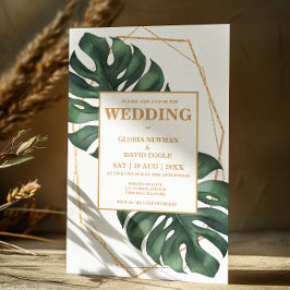 トロピカルパ葉ーム結婚式招待状QRコード 招待状