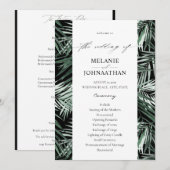 トロピカルパ葉ーム結婚式 プログラム – ブラック (正面/裏面)