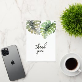 トロピカルパ葉ーム金ゴールド 箔グリーティングカード