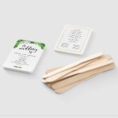 トロピカルパ葉ーム&グリーン結婚式 プログラム ハンドファン (組立なし)