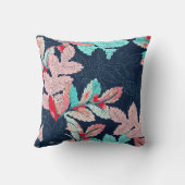 トロピカルパ葉ーム:ヴィンテージパターン クッション (裏面)