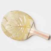 トロピカルパ葉ーム:ヴィンテージパターン。 卓球ラケット (横)