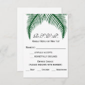 トロピカルパ葉ームRSVP 出欠カード (正面/裏面)