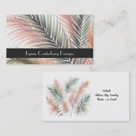 トロピカルパ離れームの水彩 名刺 (正面/裏面)