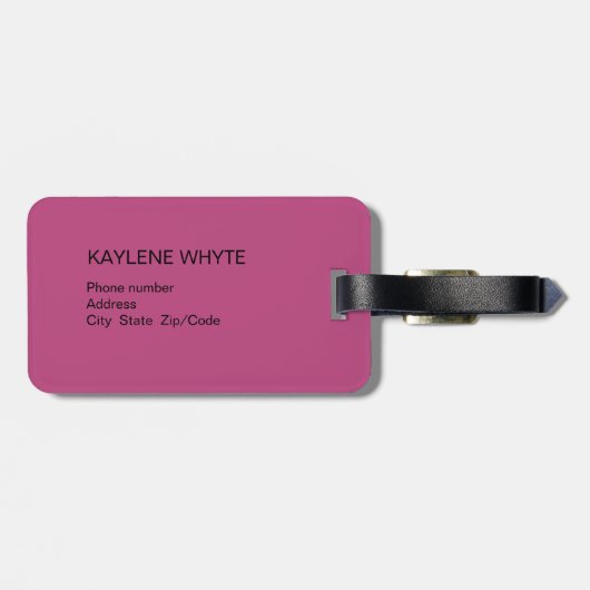 トロピカルパ離れームパーソナライズされたラゲッジタグ ラゲッジタグ (裏面横)