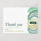 トロピカルパ離れームビーチ結婚式ありがとう ポストカード (正面)