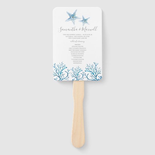 トロピカルヒトサンゴ結婚式 プログラムファン ハンドファン (正面)