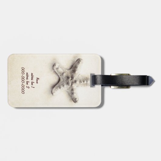 トロピカルヒトデたった今結婚しました旅行荷物タグ ラゲッジタグ (裏面横)