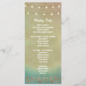 トロピカルヒトデビーチシーシェル結婚式 プログラム (裏面)