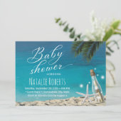 トロピカルヒトデビーチボトルベビーシャワー 招待状 (スタンド正面)