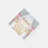 トロピカルヒトデビーチ結婚式ナプキンス スタンダードカクテルナプキン (角)