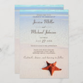 トロピカルヒトデビーチ結婚式 招待状 (正面/裏面)