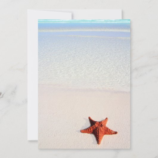 トロピカルヒトデビーチ結婚式 招待状 (裏面)