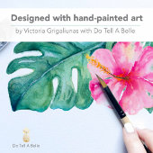 トロピカルヒビスカスの花　50周年結婚記念日 オールインワン招待状