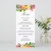 トロピカルヒビスカス フローラルパームズ ウェディング メニュー (スタンド正面)