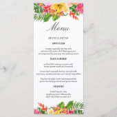 トロピカルヒビスカス フローラルパームズ ウェディング メニュー (正面)