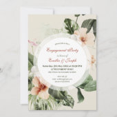 トロピカルヒビスカス ボホ パステルエンゲージメント 招待状 (正面)