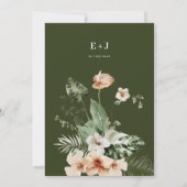 トロピカルヒビスカス ボホ パステルエンゲージメント 招待状 (裏面)