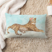 トロピカルヒョウフローラ装飾用クッション ランバークッション (ブランケット)