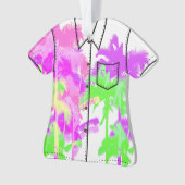 トロピカルヒートウェーブネオンハワイアンパームアロハシャツ オーナメント (正面)