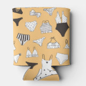 トロピカルビキニ:手描き夏のパターン 缶クーラー (裏面)