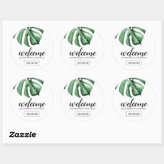 トロピカルビジネスのためのギフトバッグお土産ラベル ラウンドシール (シート)